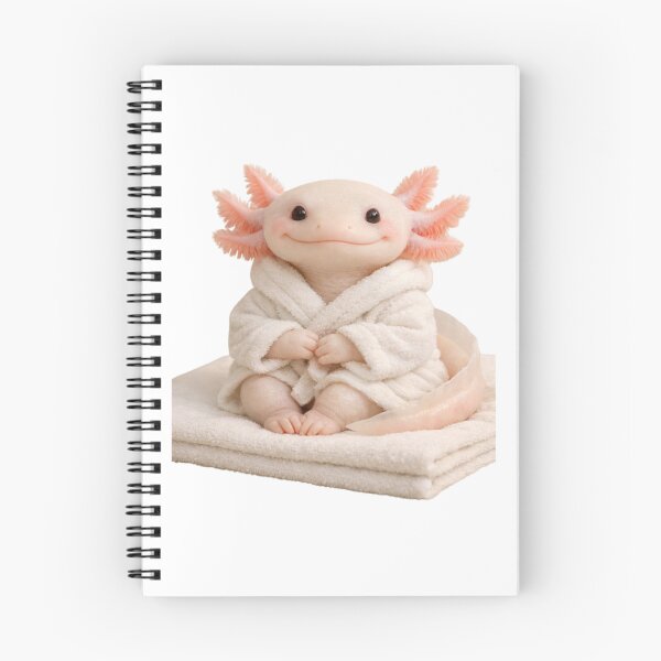 Item preview, Bathrobe Albino Axolotl designed and sold by Sillytoe.