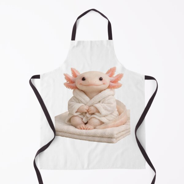 Item preview, Bathrobe Albino Axolotl designed and sold by Sillytoe.