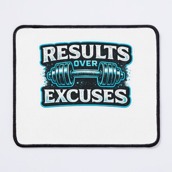 Item preview, Results Over Excuses Gym Motivation Dumbbell designed and sold by Digistore1221.