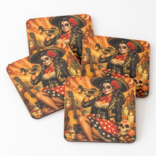 Item preview, Mariachi Catrina Chica Pin Up Vintage Mexican Tradition designed and sold by JonelleTshirts.