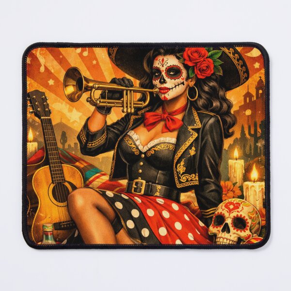 Item preview, Mariachi Catrina Chica Pin Up Vintage Mexican Tradition designed and sold by JonelleTshirts.