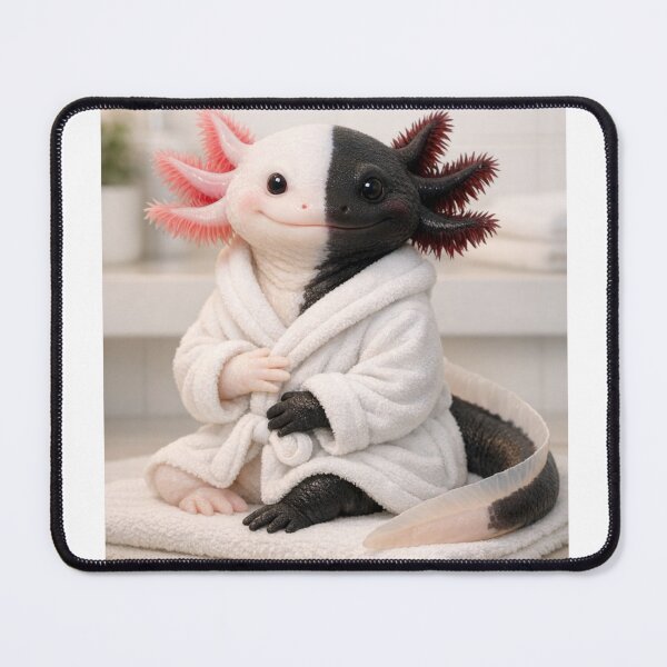 Item preview, Cozy Bathrobe Chimera Axolotl designed and sold by Sillytoe.