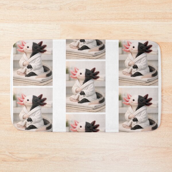 Item preview, Cozy Bathrobe Chimera Axolotl designed and sold by Sillytoe.