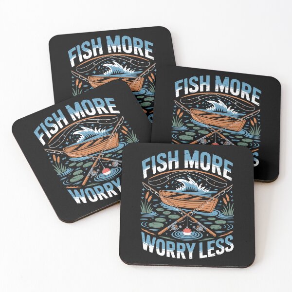 Item preview, Fish More Worry Less designed and sold by Toddtheknight.