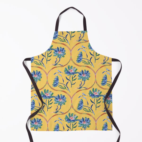 Item preview, Garden Gate Dahlia Daisy Ogee Yellow designed and sold by Dally-Dabble.