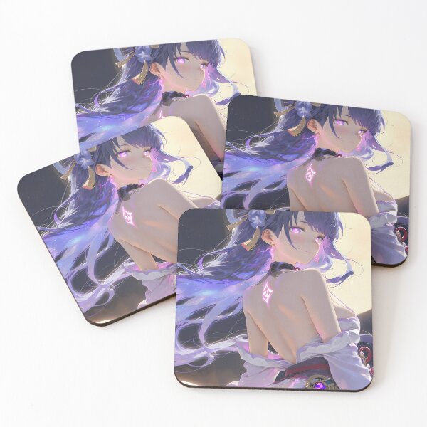 Item preview, Raiden Shogun Genshin Impact Moonlight Serenity Purple Glow Scene designed and sold by SuperTeamCanada.