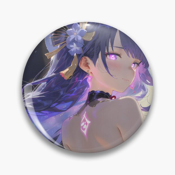 Item preview, Raiden Shogun Genshin Impact Moonlight Serenity Purple Glow Scene designed and sold by SuperTeamCanada.
