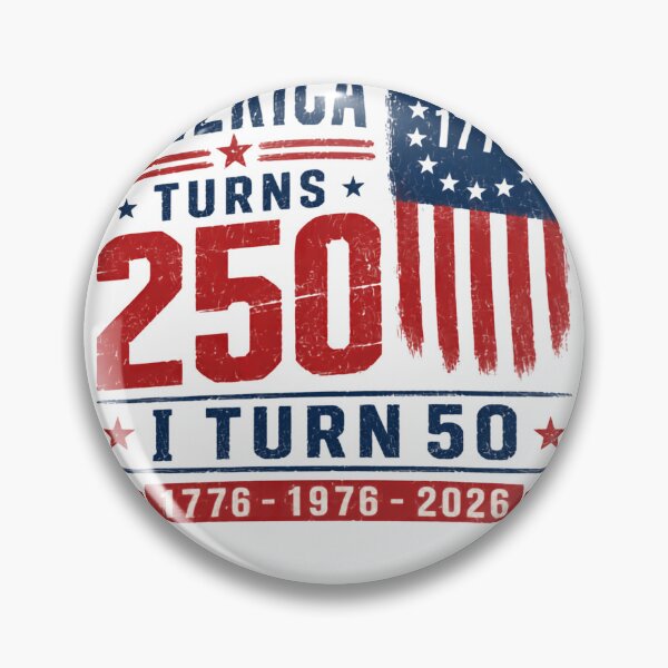 Item preview, America Turns 250 I Turn 50 1776 1976 2026 Patriotic American 50th Birthday Celebration designed and sold by HumansStuck12.
