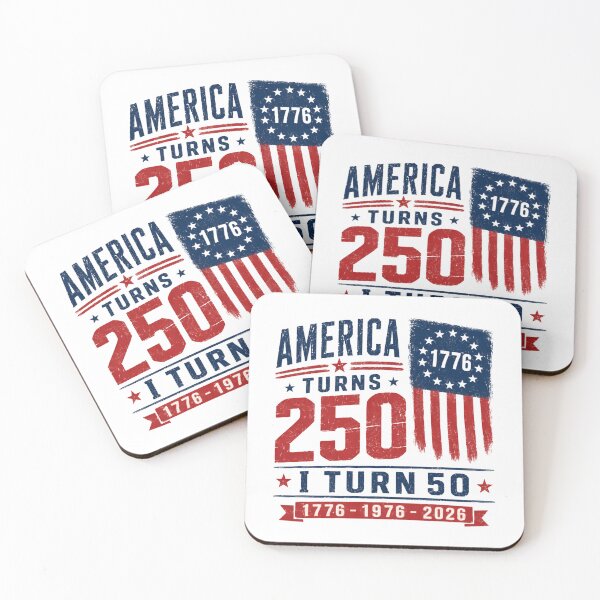 Item preview, America Turns 250 I Turn 50 1776 1976 2026 Patriotic American 50th Birthday Celebration designed and sold by HumansStuck12.