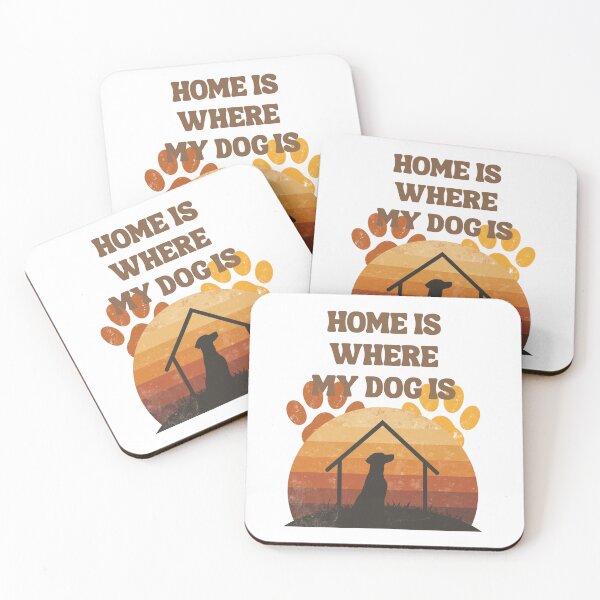 Item preview, Home Is Where My Dog Is Vintage Retro Dog Lover Gift T-Shirt designed and sold by Meharshop.