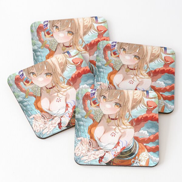 Item preview, Yoimiya Genshin Impact Shrine Water Festival Charm designed and sold by SuperTeamCanada.