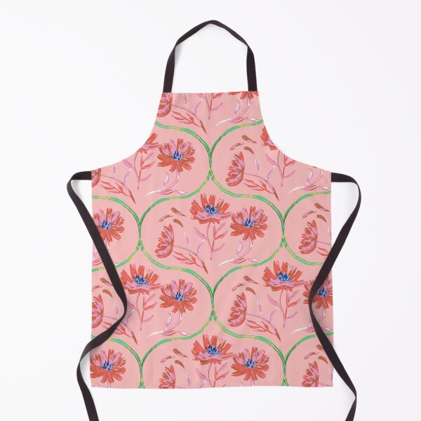 Item preview, Garden Gate Dahlia Daisy Ogee Pink and Red designed and sold by Dally-Dabble.