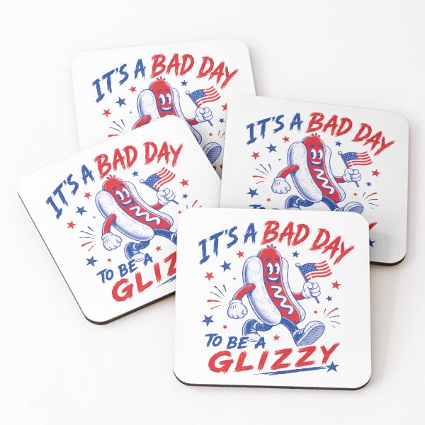 Item preview, It's A Bad Day To Be A Glizzy Fourth Of July American Hot Dog Humor designed and sold by HumansStuck12.
