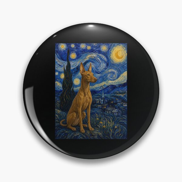 Item preview, Cirneco dell'Etna Dog Van Gogh Starry Night  designed and sold by Littermin.