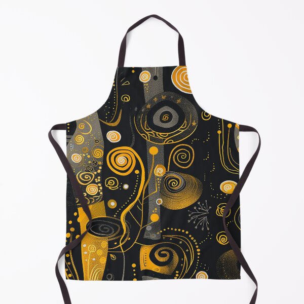 Aperçu de l'œuvre Des motifs sophistiqués dorés et noirs inspirés de Gustav Klimt créée et vendue par DEC02.