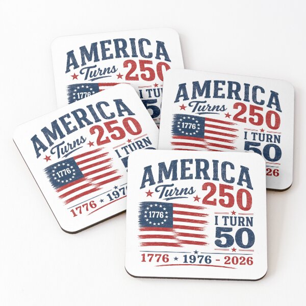 Item preview, America Turns 250 I Turn 50 1776 1976 2026 American Fiftieth Birthday Anniversary Patriot designed and sold by HumansStuck12.