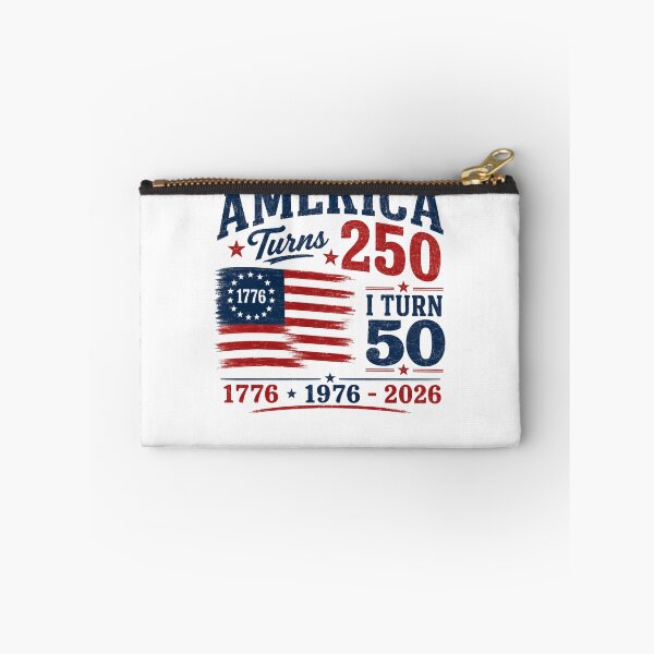 Item preview, America Turns 250 I Turn 50 1776 1976 2026 American Fiftieth Birthday Anniversary Patriot designed and sold by HumansStuck12.