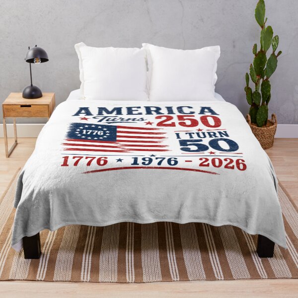 Item preview, America Turns 250 I Turn 50 1776 1976 2026 American Fiftieth Birthday Anniversary Patriot designed and sold by HumansStuck12.