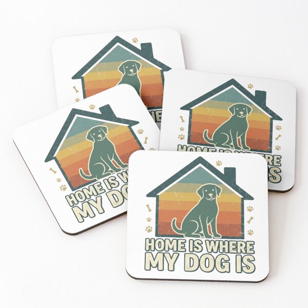 Item preview, Home Is Where My Dog Is Vintage Retro Dog Lover Gift T-Shirt designed and sold by Meharshop.