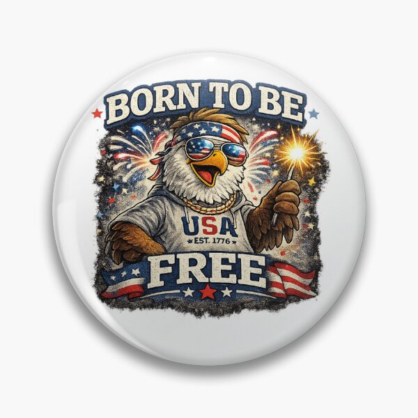 Item preview, Born to Be Free | Patriotic Eagle - Fun 4th of July Shirt designed and sold by LegacyForge.