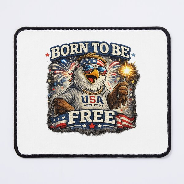 Item preview, Born to Be Free | Patriotic Eagle - Fun 4th of July Shirt designed and sold by LegacyForge.