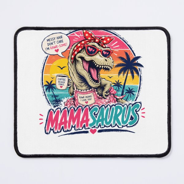 Item preview, Mamasaurus Messy Hair Don't Care I'm Rawr-some! Funny Mom Dinosaur Mother Coffee designed and sold by HumansStuck12.