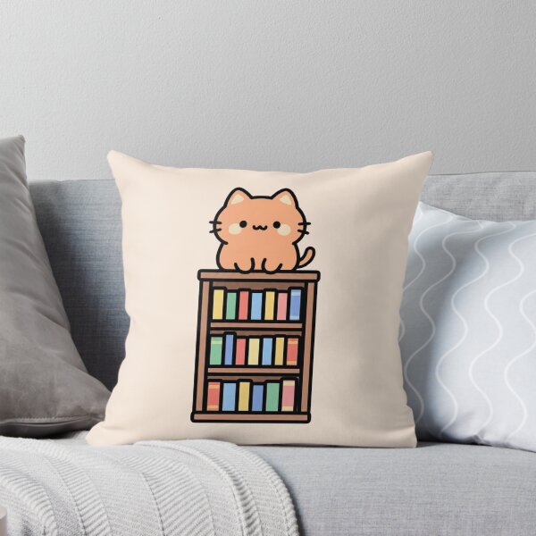 Item preview, Cat on Bookshelf designed and sold by bubblyrainbow.