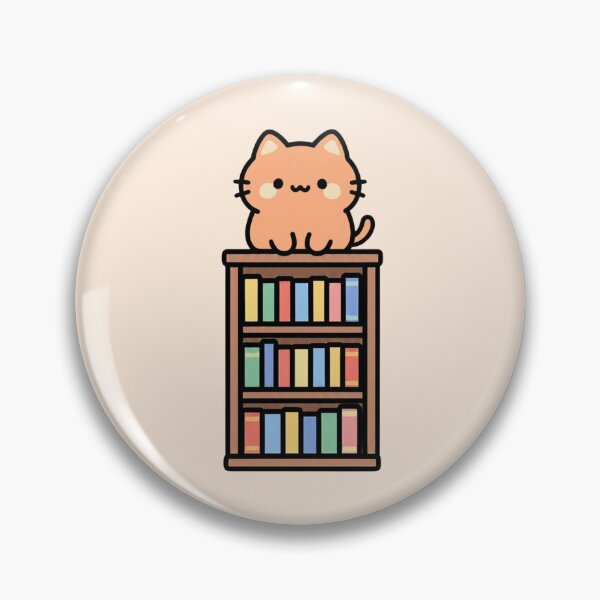 Item preview, Cat on Bookshelf designed and sold by bubblyrainbow.