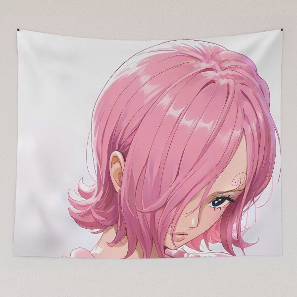 Item preview, Vinsmoke Reiju One Piece Gentle Pink Hair Portrait designed and sold by PMartistStudio.