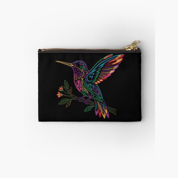 Item preview, Colorful Hummingbird on Branch – Red Gold Green Line Art designed and sold by digitalbob60.