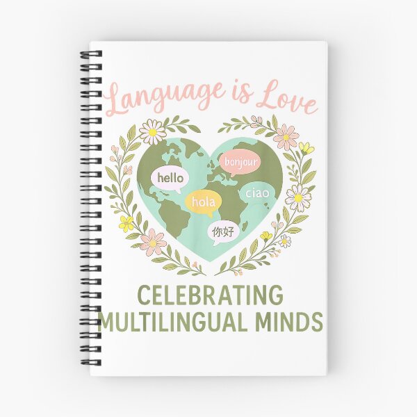 Item preview, ESL Teacher Language is Love Celebrating Multilingual Minds T-Shirt designed and sold by kevincuellar.