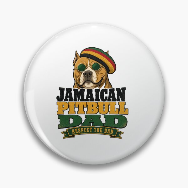 Item preview, Jamaican Pitbull Dad – Respect The Dad Funny Dog Lover T-Shirt designed and sold by freshwear design.