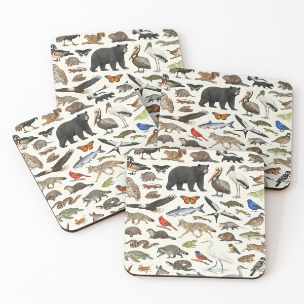 Item preview, Animals of Mississippi Retro Style Identification Chart designed and sold by kakarikihill.