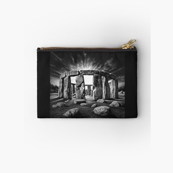 Item preview, Black and White Stonehenge Ancient Monument Art designed and sold by inkoutninja.