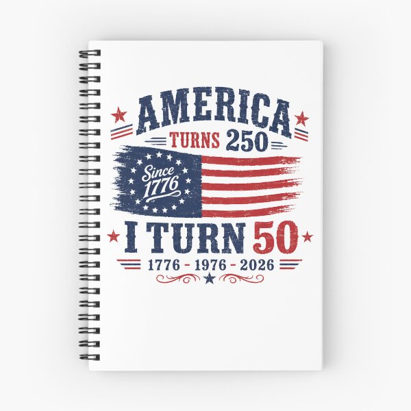 Item preview, America Turns 250 I Turn 50 Patriotic 50th Birthday 2026 American History Born 1976 designed and sold by HumansStuck12.