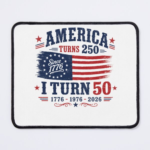 Item preview, America Turns 250 I Turn 50 Patriotic 50th Birthday 2026 American History Born 1976 designed and sold by HumansStuck12.