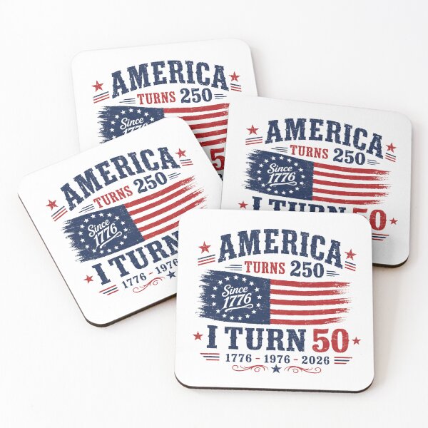 Item preview, America Turns 250 I Turn 50 Patriotic 50th Birthday 2026 American History Born 1976 designed and sold by HumansStuck12.