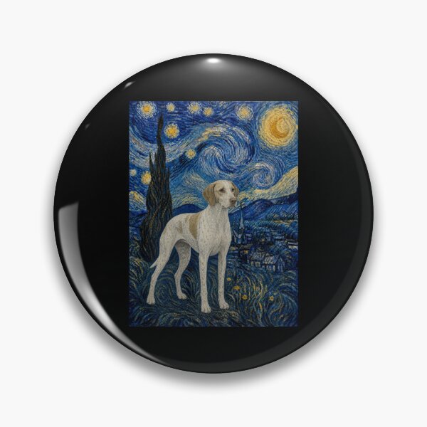 Item preview, Braque du Bourbonnais Dog Van Gogh Starry Night designed and sold by Littermin.