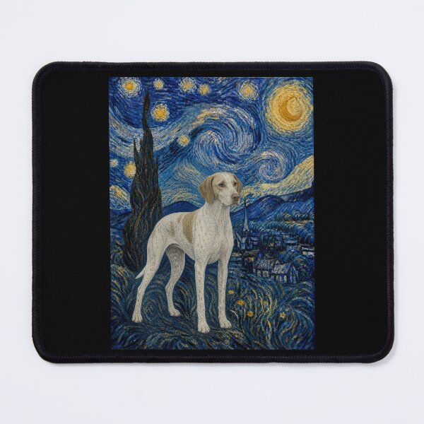 Item preview, Braque du Bourbonnais Dog Van Gogh Starry Night designed and sold by Littermin.