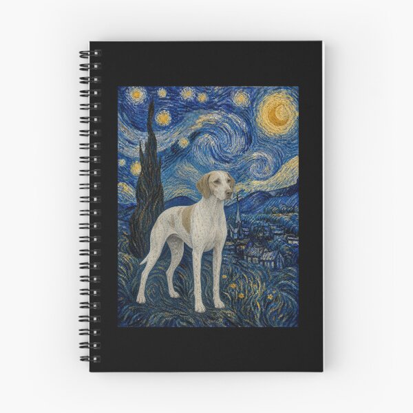 Item preview, Braque du Bourbonnais Dog Van Gogh Starry Night designed and sold by Littermin.