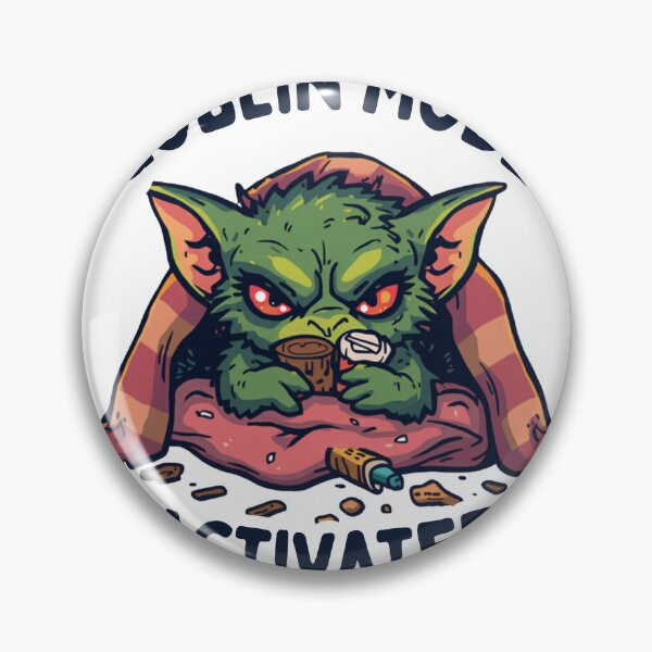Item preview, Goblin Mode Activated Funny Vintage Badge designed and sold by RedRubyBubble.
