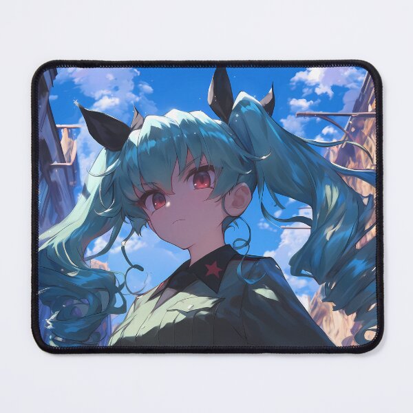 Item preview, Anchovy Girls Und Panzer Teal Twintails Bold City Sky Stance designed and sold by riadjamai.