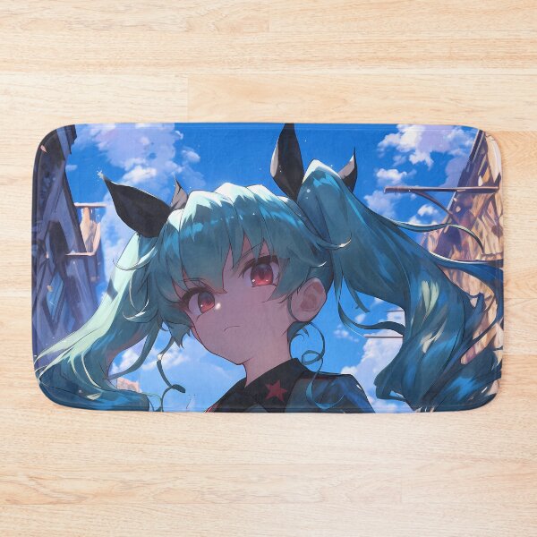Item preview, Anchovy Girls Und Panzer Teal Twintails Bold City Sky Stance designed and sold by riadjamai.