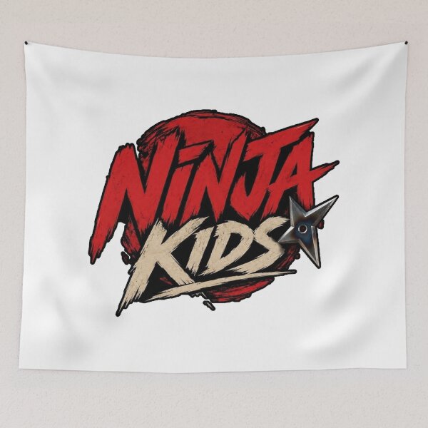 Aperçu de l'œuvre Logo Ninja Kids Shuriken Retro créée et vendue par killem667.