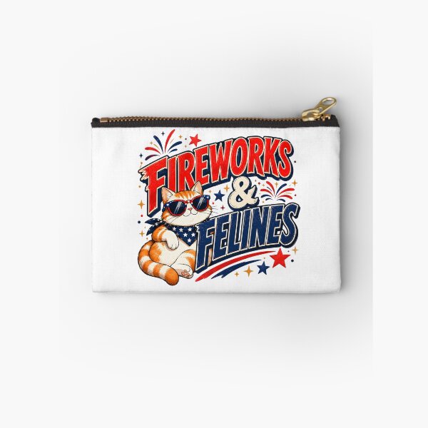 Item preview, Fireworks & Felines Funny Patriotic Cat Design designed and sold by RexNoise.