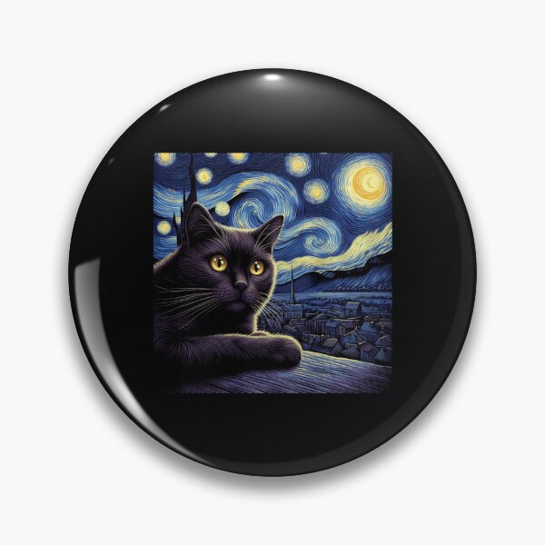 Item preview, Starry Night Cat Design - Van Gogh designed and sold by Littermin.