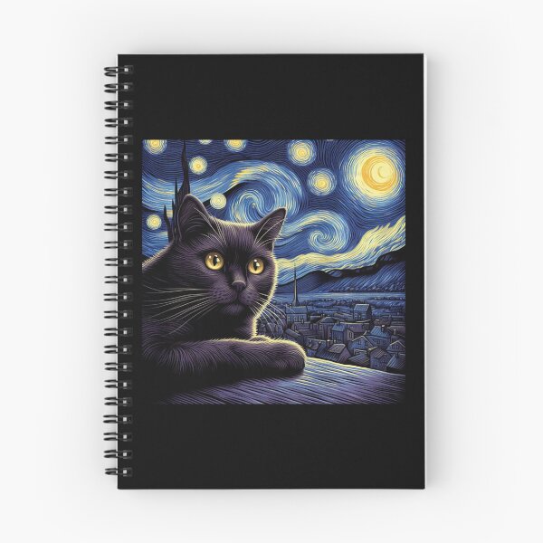 Item preview, Starry Night Cat Design - Van Gogh designed and sold by Littermin.