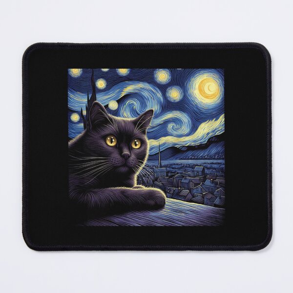 Item preview, Starry Night Cat Design - Van Gogh designed and sold by Littermin.