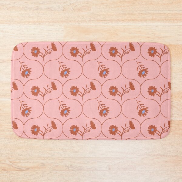 Item preview, Dahlia Daisy Ogee Blush Pink and Rust designed and sold by Dally-Dabble.