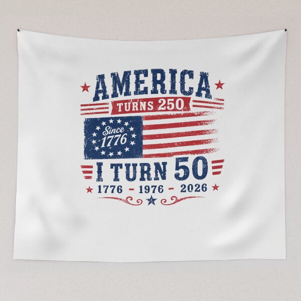 Item preview, America Turns 250 I Turn 50 Fiftieth Birthday United States Anniversary Born 1976 2026 designed and sold by HumansStuck12.